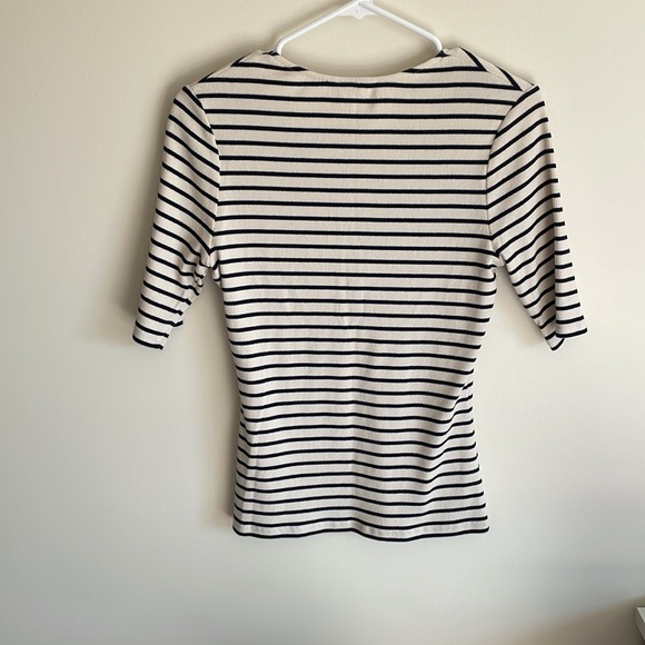 Sezane Ribbed Henley Tee - Picture 4 of 5